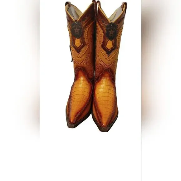 MEN'S LOS ALTOS 3X TOE BOOT. CAIMAN WITH DEER PRINT SIZE 8EE. 19528201.